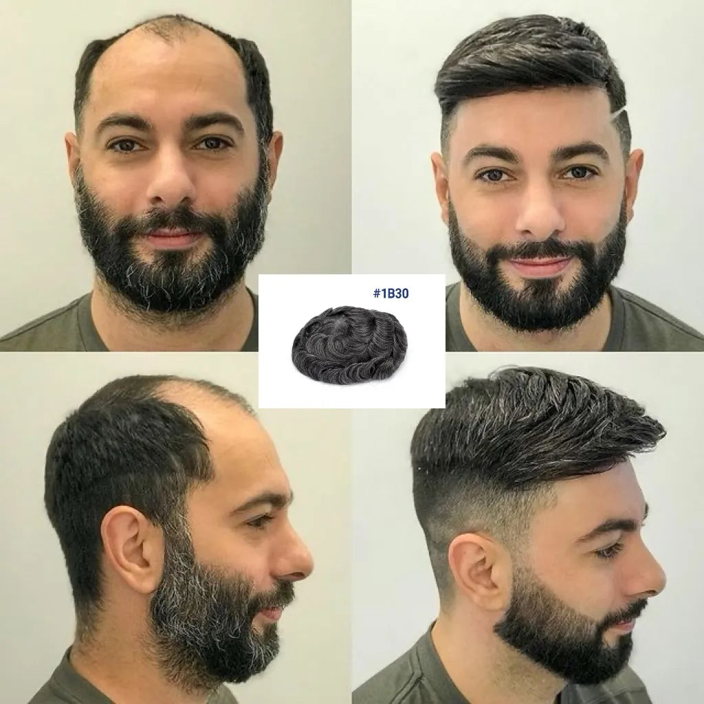 Peluca trenzada de hombre gris oscuro II
