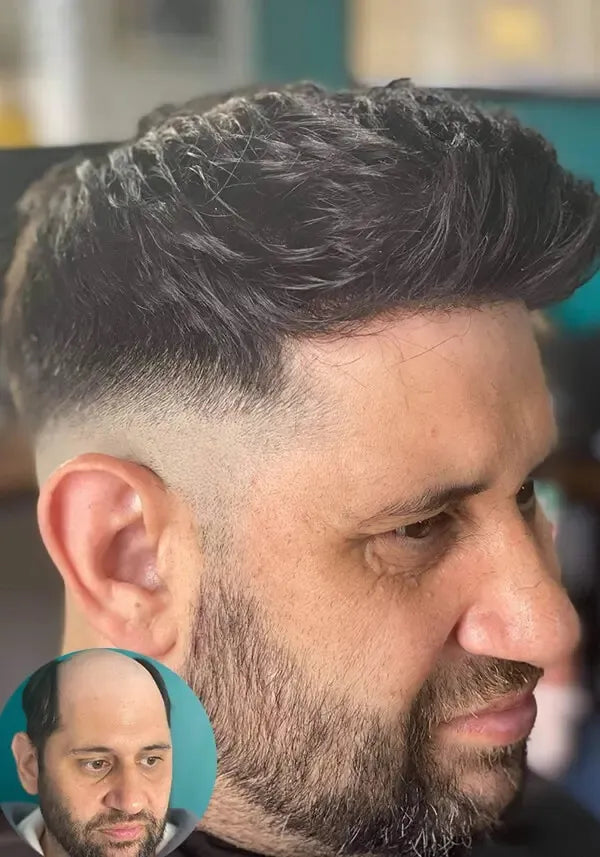 Peluca trenzada de hombre gris oscuro II