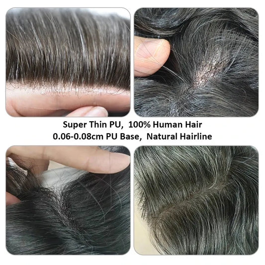 Peluca trenzada de hombre gris oscuro II
